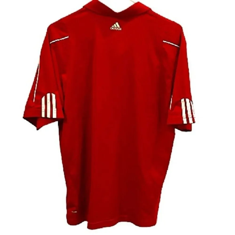Adidas Polo Climalite Mens Size Small 3 Stripes on Sleeves Classic Sportswear